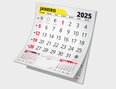 Gráfica Carioca Print Bloco Calendário 2025 para Folhinha 21x23 50